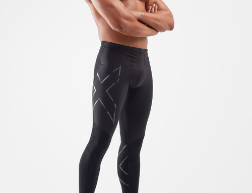 2XU Wind Defence Comp Tights Men's Black/Reflective - Running Free
