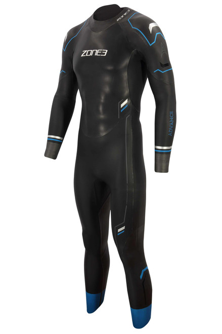 Zone3 - Men's Advance Wetsuit - Black/Blue/Gunmetal - 2024