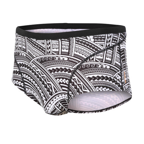 Zone3 - Kona Men's Speed Brief Shorts - Black/White/Orange Tribal Print - 2024