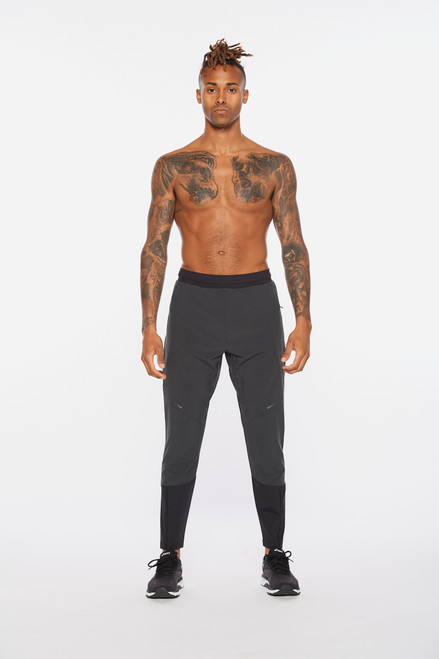 2XU Men's Light Speed Compression Tights, Black/Black Reflective