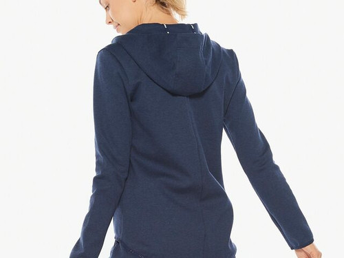 2XU - Commute Full-Zip Women's Hoodie - Navy Marle/Black
