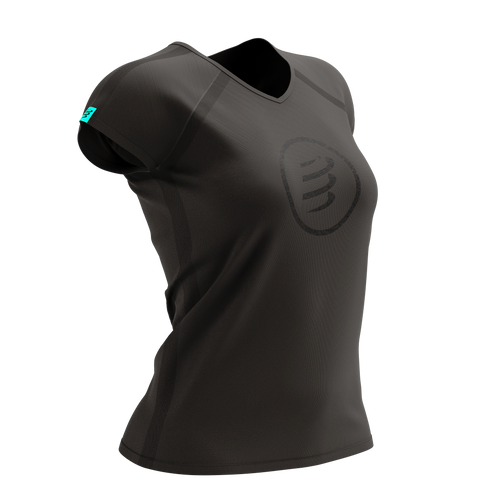 Compressport - Training Tshirt Short Sleeve - Black Edition - Women's