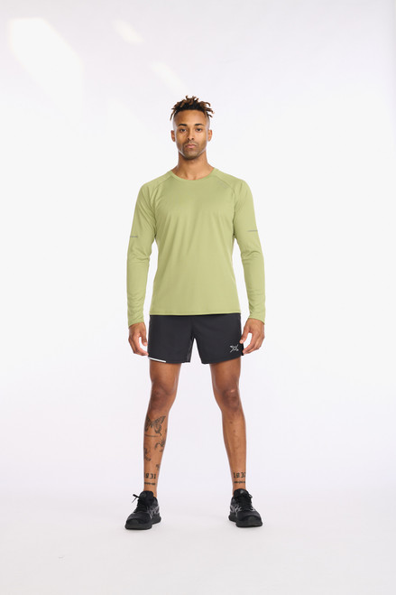 2XU - Aero Long Sleeve - Men's - Glade/Alpine Reflective