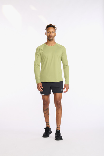 2XU - Aero Long Sleeve - Men's - Glade/Alpine Reflective