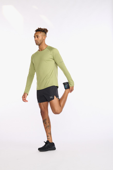 2XU - Aero Long Sleeve - Men's - Glade/Alpine Reflective