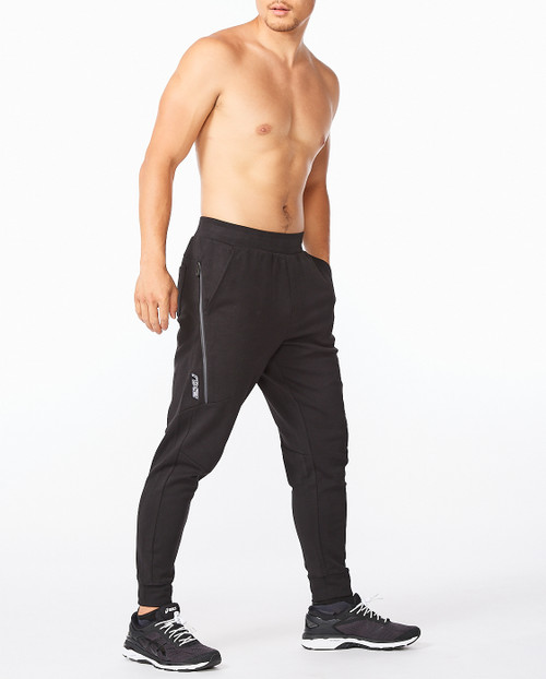 2XU - Commute Trackpant - Men's - Black/Turbulence 2XU - Commute Trackpant - Men's - Black/Turbulence