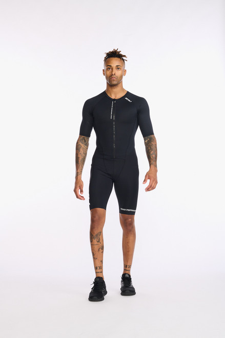 2XU - Aero Sleeved Trisuit - Men's - Black/White