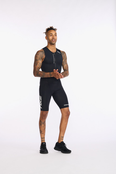 2XU AERO SLEEVED TRISUIT ブラック/ホワイト M 2XU Aero Sleeved Trisuit - MyTriathlon