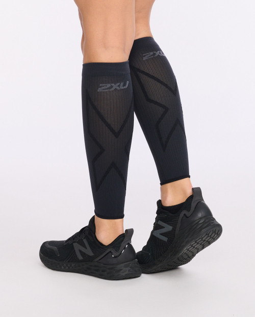 2XU - X Compression Calf Sleeves - Unisex - Titanium/Black - 2026
