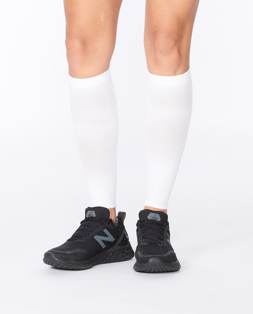 2XU - X Compression Calf Sleeves - Unisex - White/White - 2026