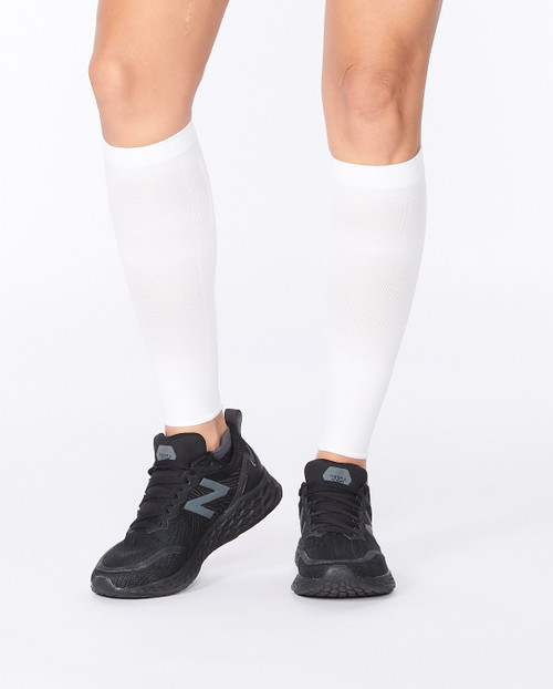 2XU - X Compression Calf Sleeves - Unisex - White/White - 2026
