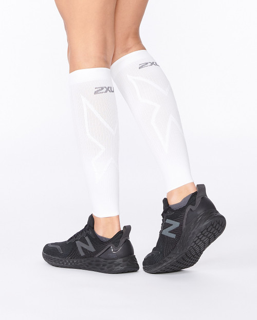 2XU - X Compression Calf Sleeves - Unisex - White/White - 2026