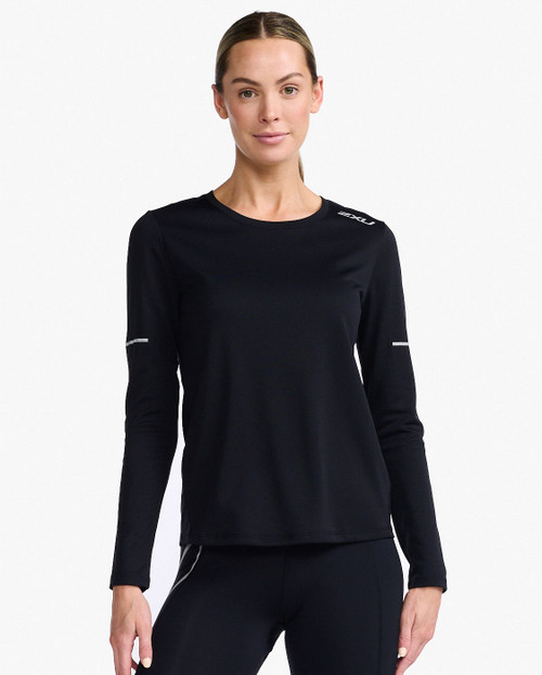 2XU - Aero Long Sleeve - Women's - Black/Silver Reflective - 2024