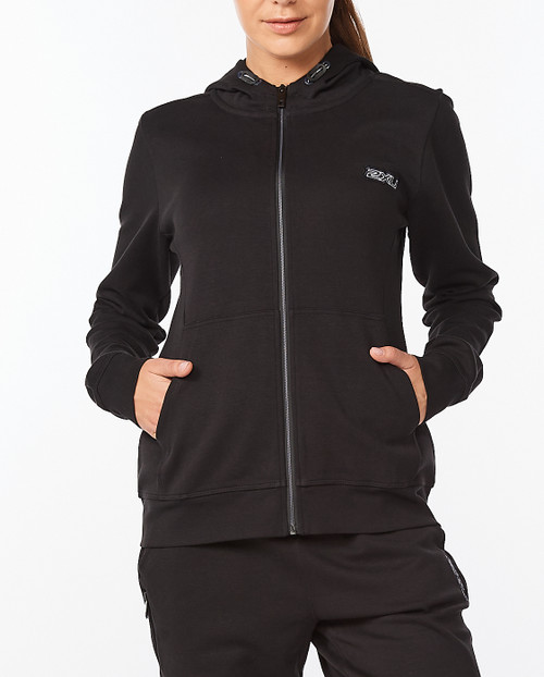 2XU - Commute Full Zip Hoodie - Women's - Black/Turbulence