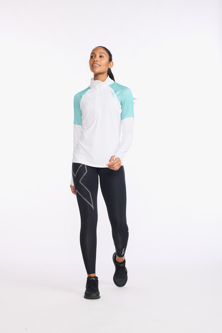 2XU - Light Speed 1/2 Zip - Women's - White/Porcelain Reflective 2XU - Light Speed 1/2 Zip - Women's - White/Porcelain Reflective