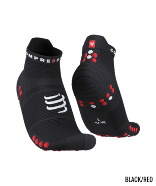 Compressport - Pro Racing Socks v4.0 Run Low - Unisex - Black/Red