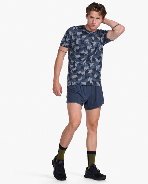 2XU - Light Speed Tee - Men's - Block Camo/Silver Reflective