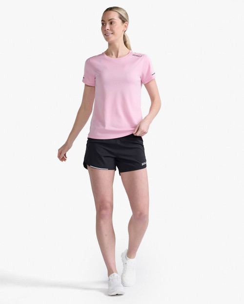 2XU - Aero Tee - Women's - Cameo/Black Reflective