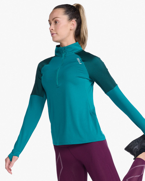 2XU - Light Speed 1/2 Zip - Women's - Jade/Silver Reflective 2XU - Light Speed 1/2 Zip - Women's - Jade/Silver Reflective