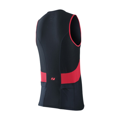 ZONE3 - Activate Triathlon Top - Men's - Black/Red - 2025 ZONE3 - Activate Triathlon Top - Men's - Black/Red - 2025