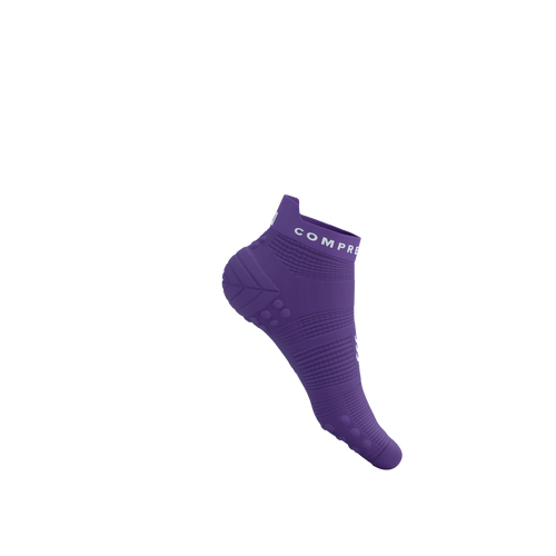 Compressport - Pro Racing Socks v4.0 Run Low - Royal Lilac/White