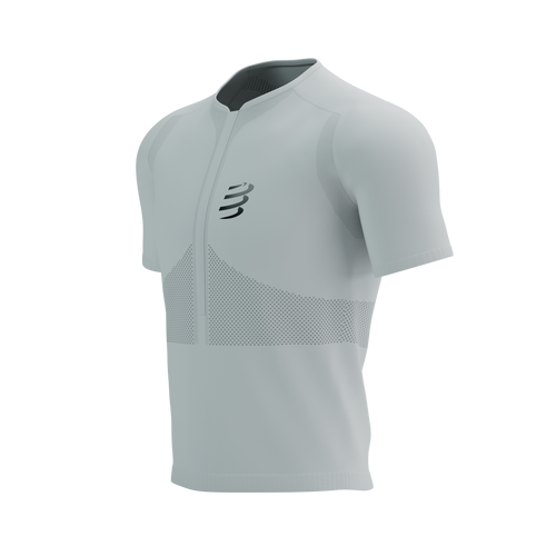 Compressport - Trail Half-Zip Fitted Short Sleeve Top - Men's - White/Black - 2024