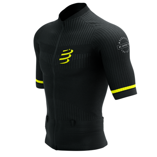 Compressport - Trail Postural Short Sleeve Top - Men's - Black/Safety Yellow