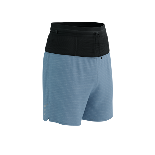Compressport - Trail Racing Overshort - Men's - Faded Denim/Black/Silver Reflective Compressport - Trail Racing Overshort - Men's - Faded Denim/Black/Silver Reflective