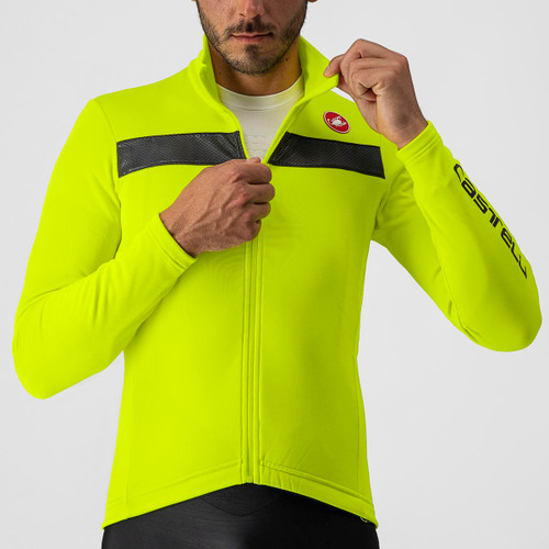 Castelli - Puro 3 Jersey FZ - Men's - ElectricLime/SilverReflex - 2024