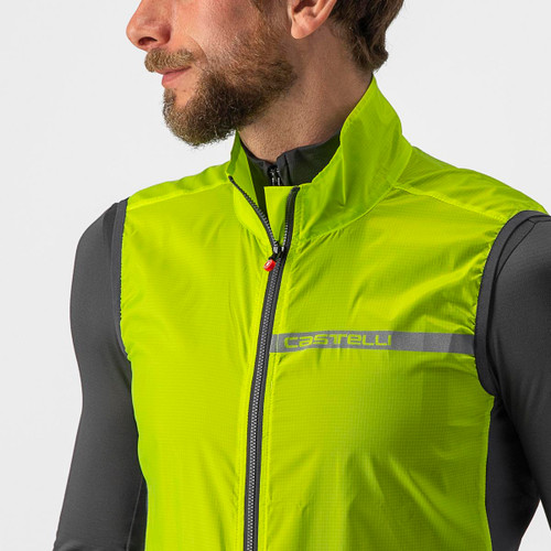 Castelli - Squadra Stretch Vest - Men's - ElectricLime/DarkGrey