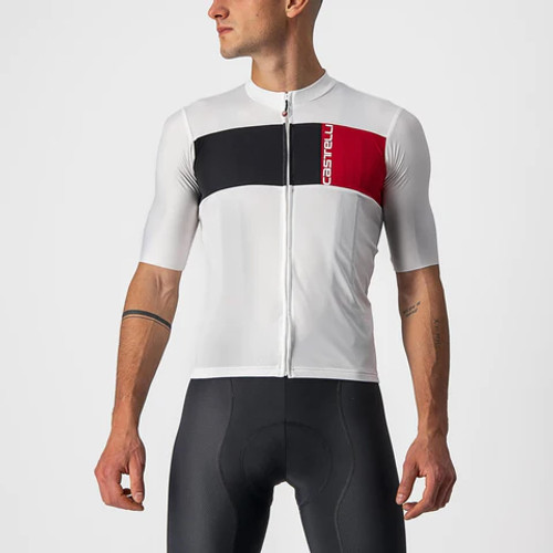 Castelli - Prologo 7 Jersey - Men's - Ivory/LightBlack/Red - 2024