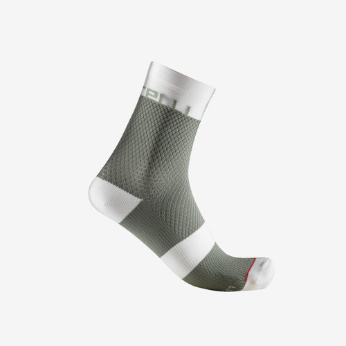 Castelli - Velocissima 12 Sock - Women's - DefenderGreen/Ivory - 2024