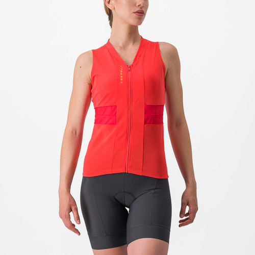 Castelli - Anima 4 Sleeveless - Women's - Hibiscus/SoftOrange - 2024