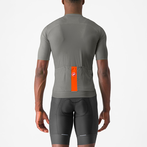 Castelli - Elements Jersey - Men's - GunmetalGrey/BrilliantOrange