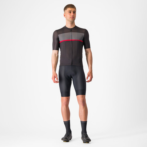 Castelli - Tradizione Jersey - Men's - LightBlack/DarkGrey/Red Castelli - Tradizione Jersey - Men's - LightBlack/DarkGrey/Red