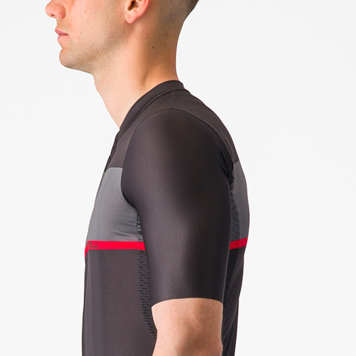 Castelli - Tradizione Jersey - Men's - LightBlack/DarkGrey/Red Castelli - Tradizione Jersey - Men's - LightBlack/DarkGrey/Red