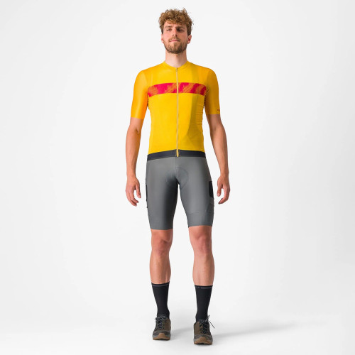 Castelli - Unlimited Endurance Jersey - Men's - Goldenrod/RichRed Castelli - Unlimited Endurance Jersey - Men's - Goldenrod/RichRed