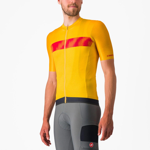 Castelli - Unlimited Endurance Jersey - Men's - Goldenrod/RichRed - 2024