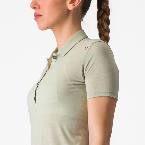 Castelli - Merino Polo - Women's - DesertGreen