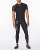 2XU - Men's Core Compression Short-Sleeved Top - Black/Silver - 2024