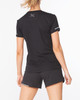 2XU - Aero Women's T-shirt - Black/Silver Reflective - 2024