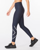 2XU - Women's Motion Print Hi-Rise Compression Tights - Midnight/White