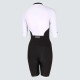 Zone3 - Lava Long Distance Full Zip Short Sleeve Trisuit - Women's - Black/White/Green - 2022