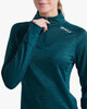 2XU - Ignition 1/4 Zip - Women's - Deep Jade/Silver Reflective