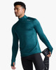 2XU - Ignition 1/4 Zip - Men's - Deep Jade/Silver Reflective