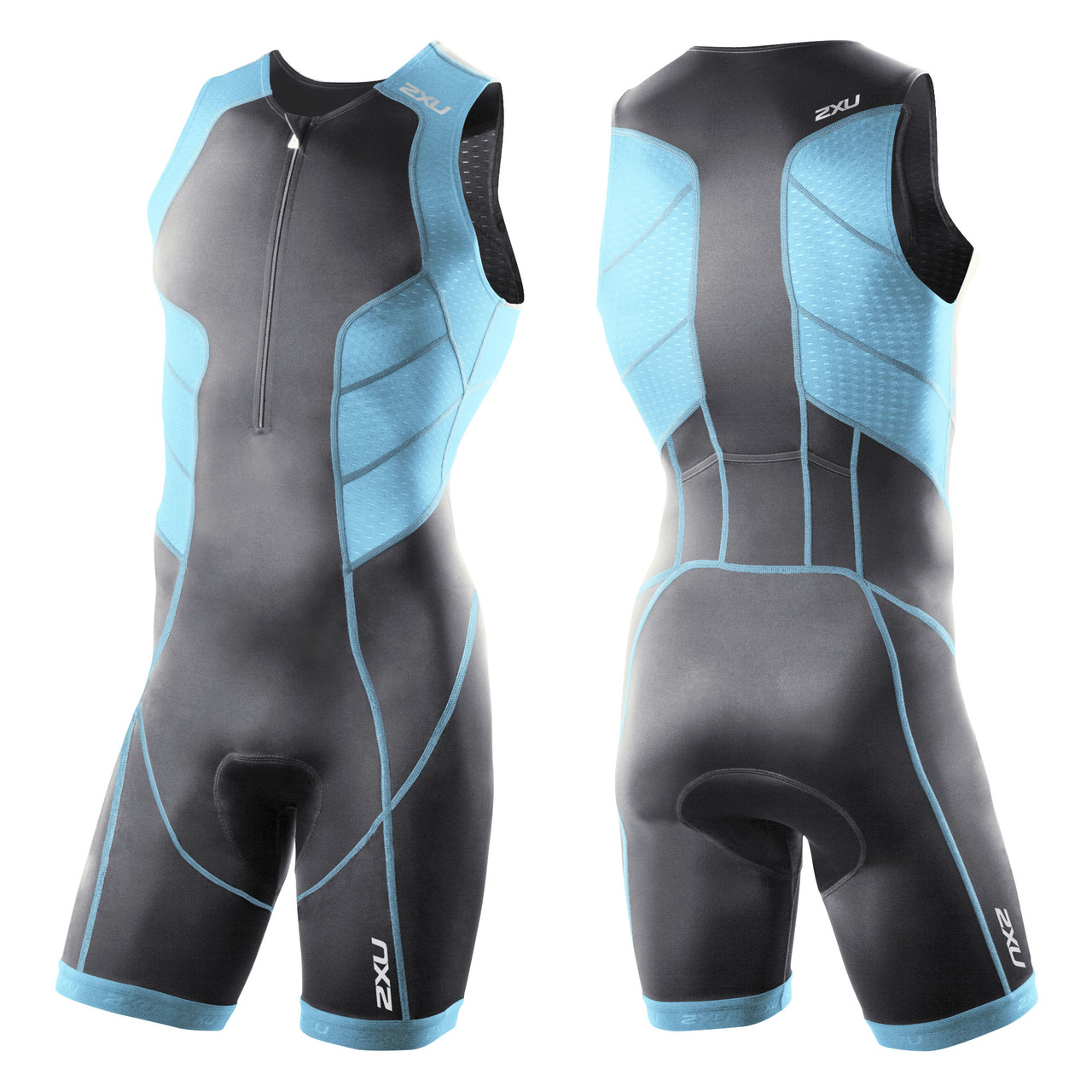 Men's Perform Trisuit - Light Blue, Yellow - MyTriathlon