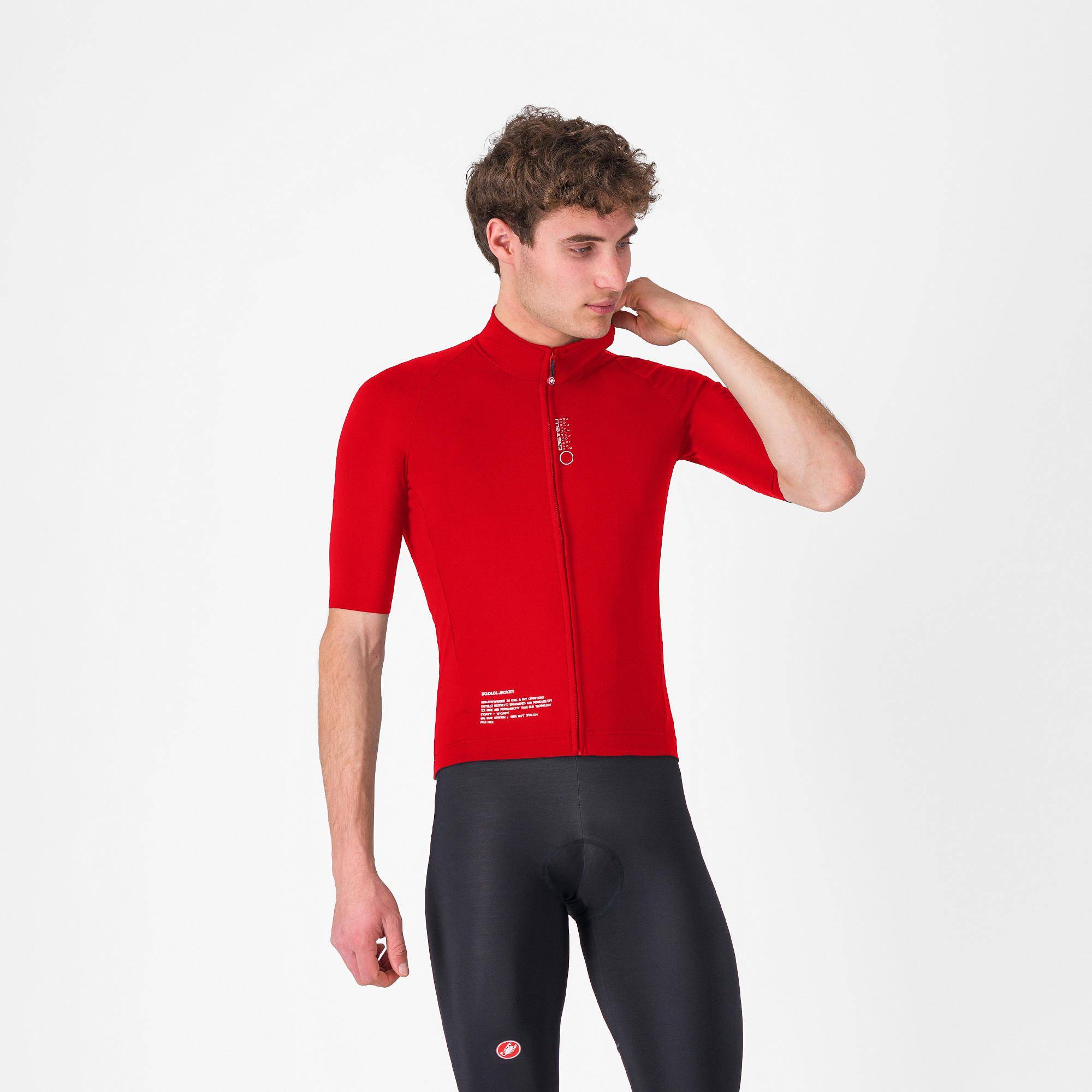 Castelli Abu Dhabi Tour サイクルジャージ 赤 Castelli Do.Di.Ci. Short Sleeve Jacket - MyTriathlon