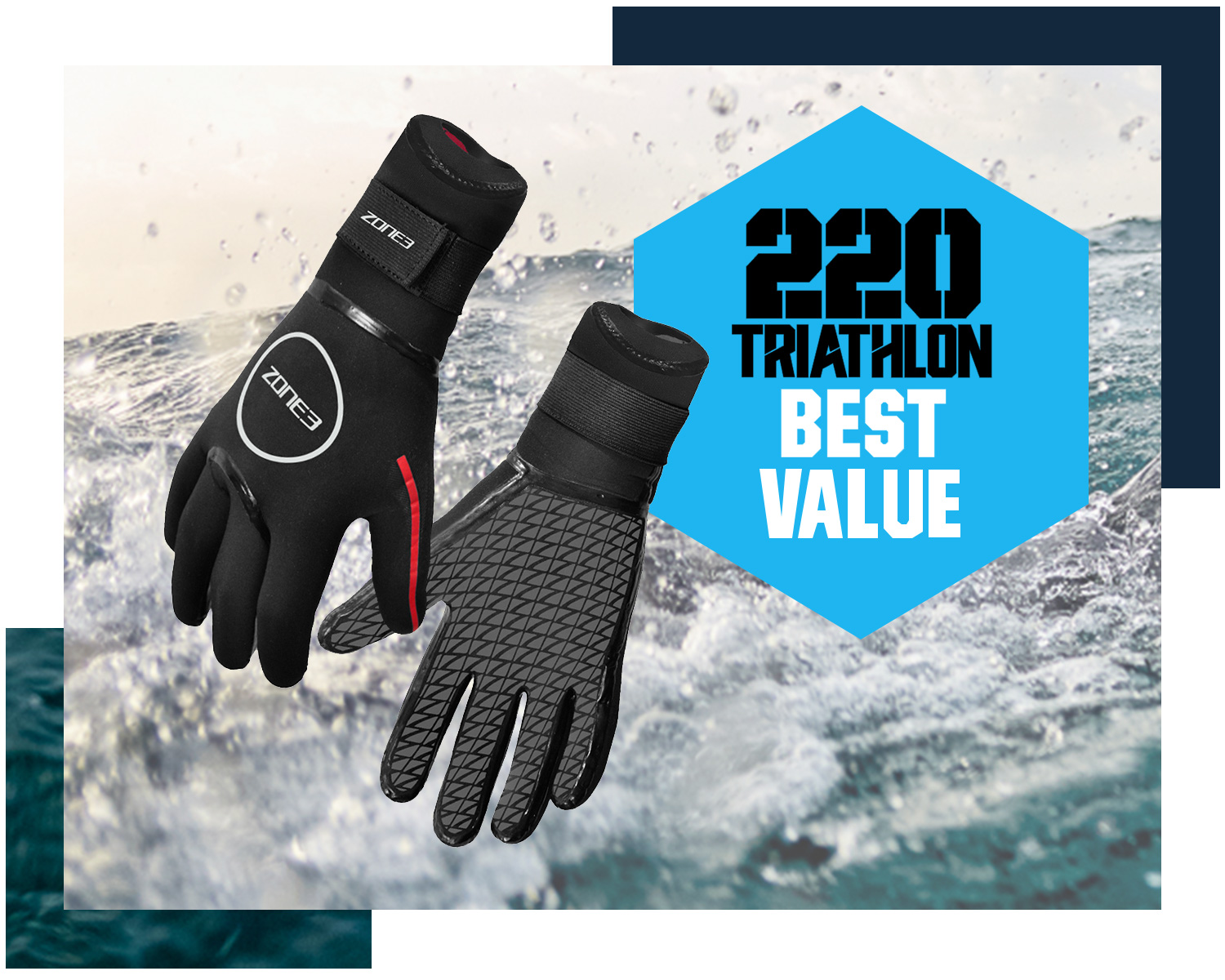 Zone3 - Neoprene Heat-Tech Swim Gloves - MyTriathlon