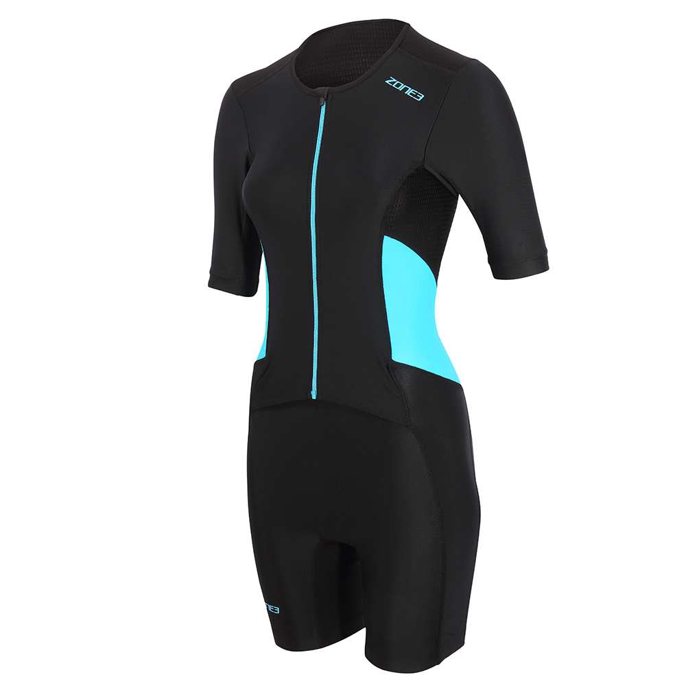 ZONE3 ACTIVATE ウェットスーツ　トライアスロン　レディース Zone3 Activate Short Sleeve Full Zip Trisuit - MyTriathlon