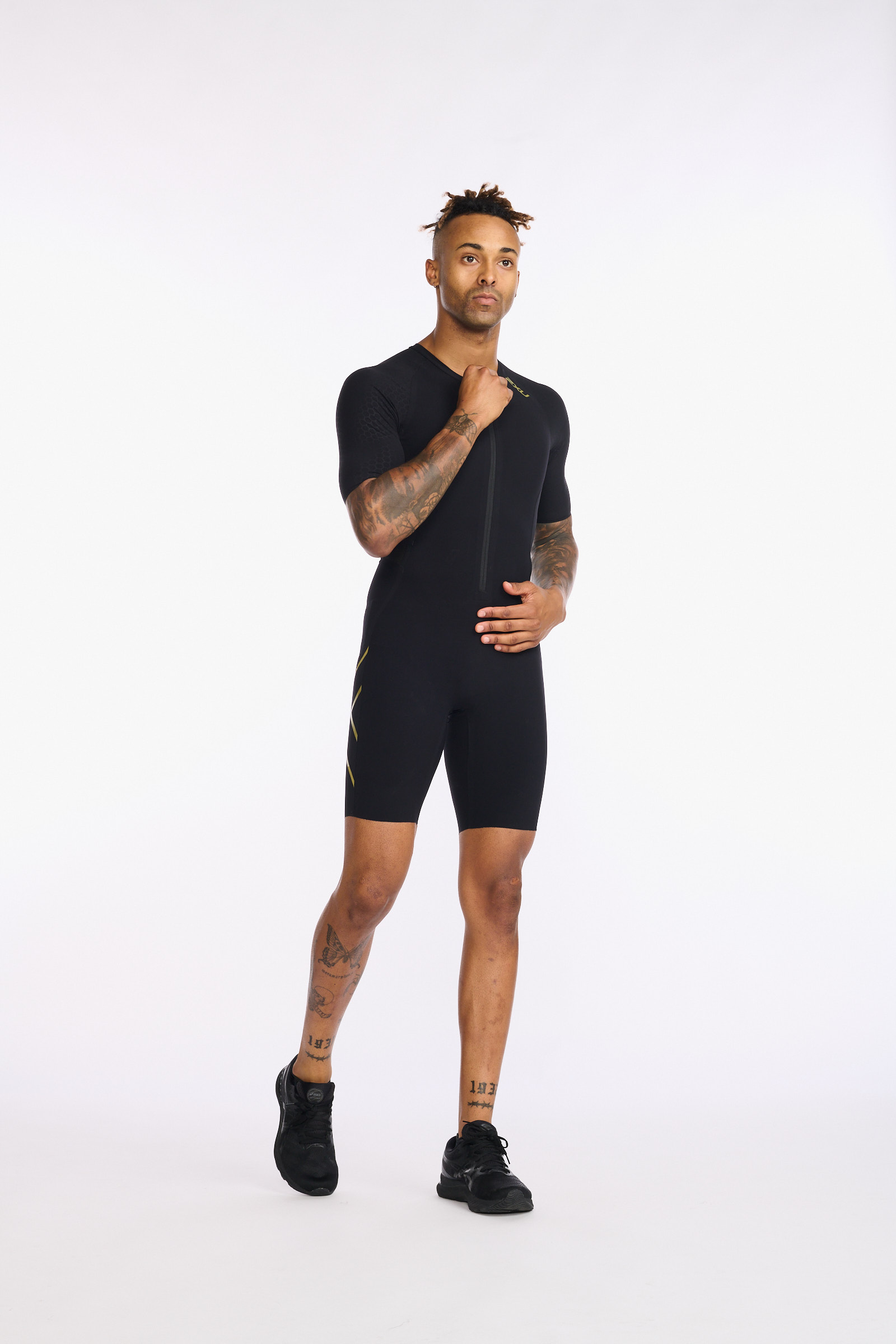 Short Sleeve Tri Suit and the swim - FM Sports